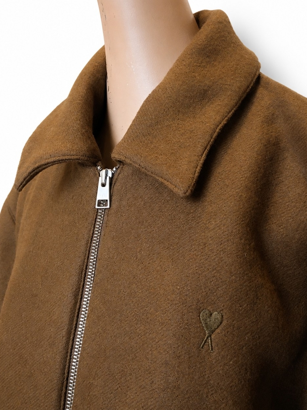 Ami Paris Brown Bomber Jacket - Medium - NWT